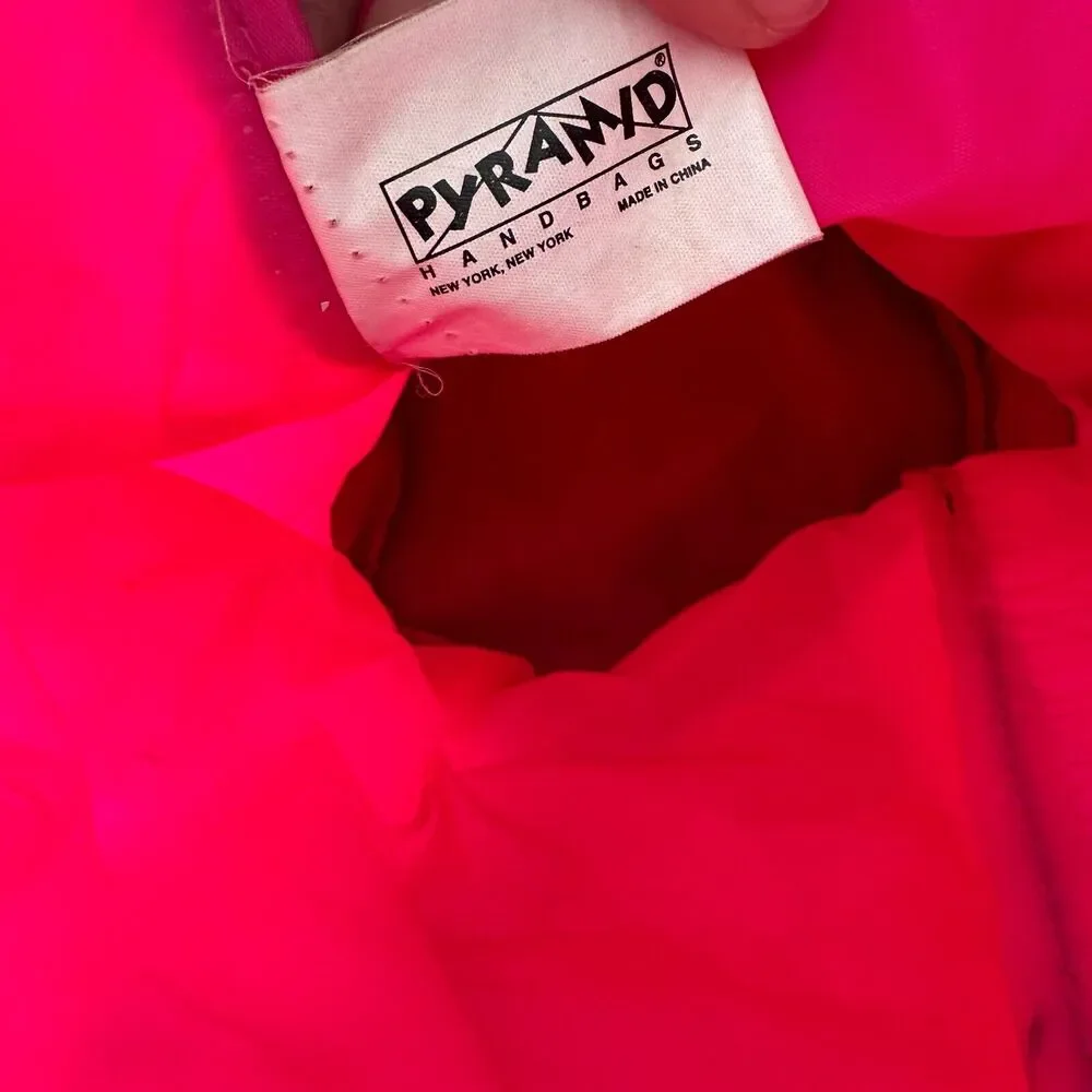 Vintage‎ 90s Pyramid Disney Duffle Drawstring Hot Pink Minnie Mouse Bag Vinyl